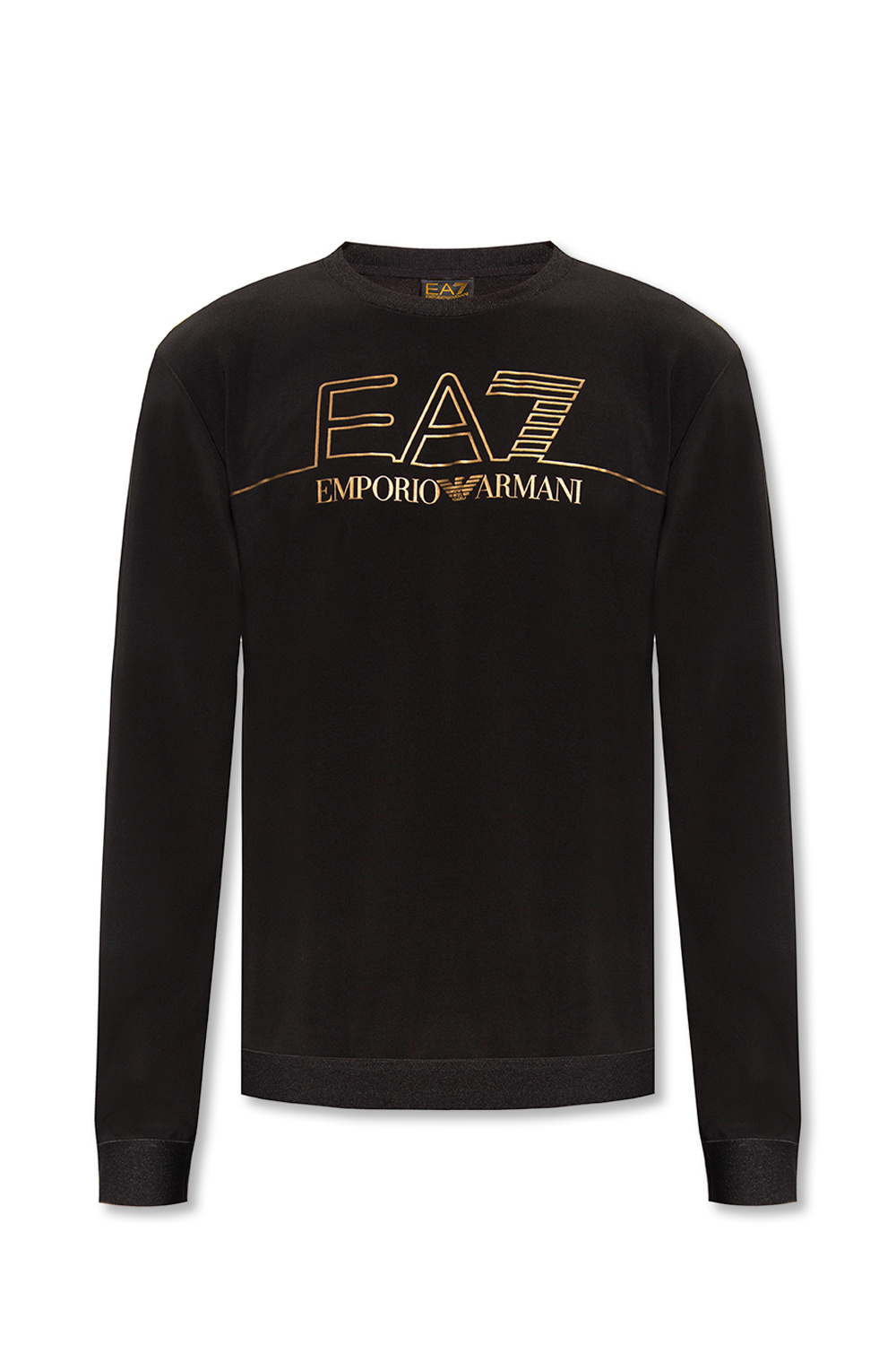 IetpShops Bhutan Black Sweatshirt with logo EA7 Emporio Armani